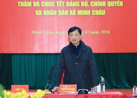 Bí thư Thành ủy Hà Nội Nguyễn Duy Ngọc thăm, làm việc với Đảng bộ, chính quyền, nhân dân xã Minh Châu